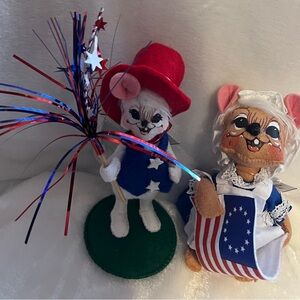 Annalee Patriotic Mice Stuffed Animals - Red, White, Blue